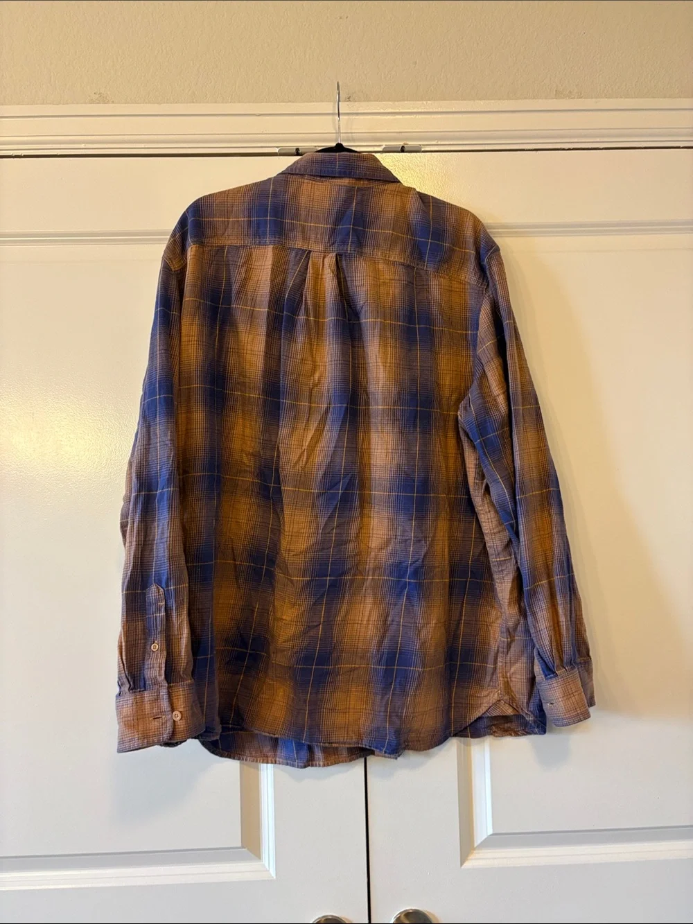 The North Face Men's Plaid Button-Down Shirt in Blue and Brown